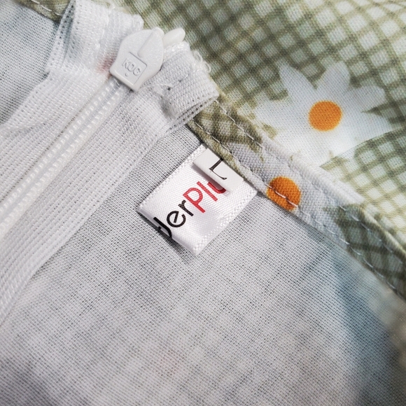 Knot Strap Daisy Green Gingham Dress - Picture 5 of 5